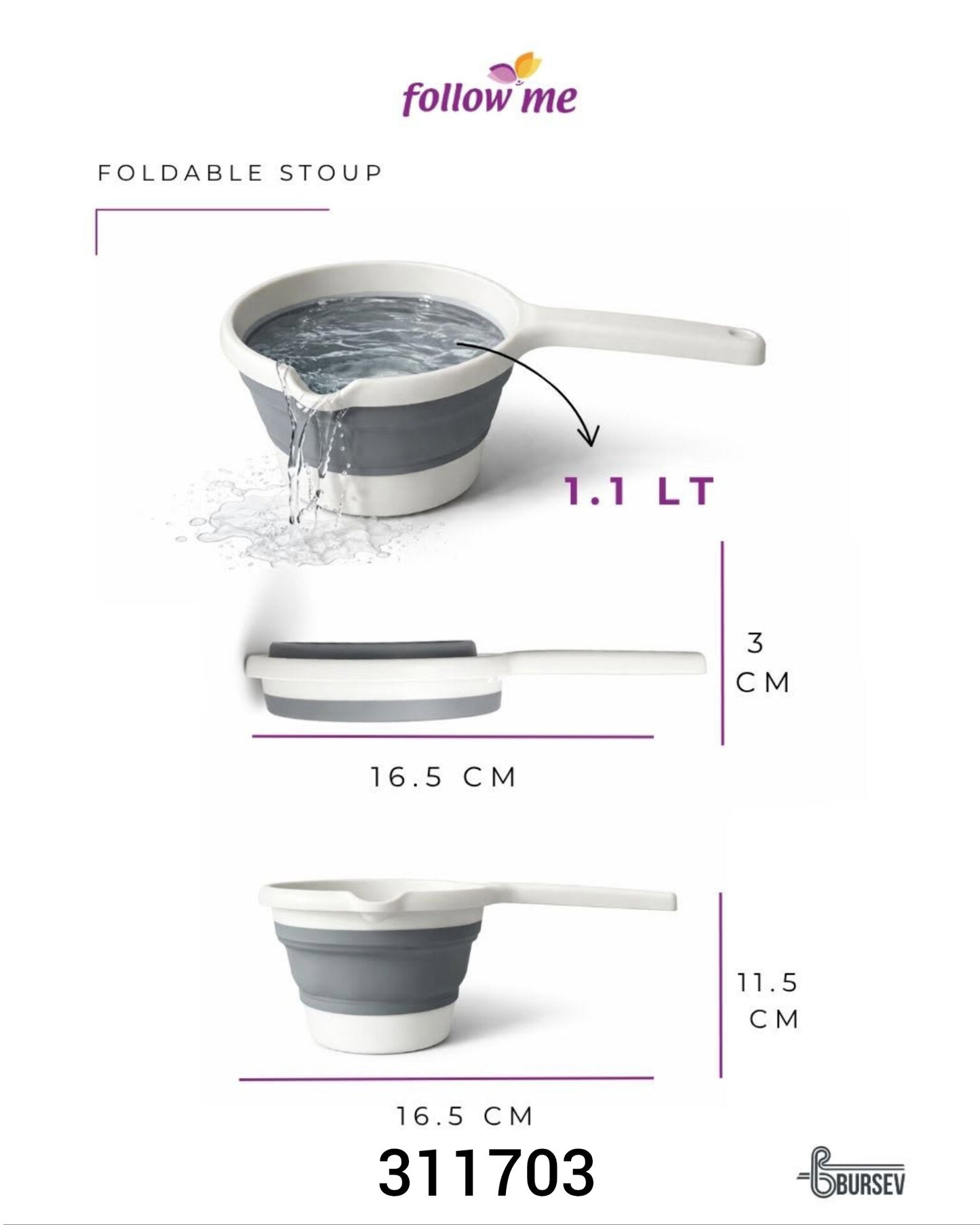 Follow Me Foldable Stoup – 1.1L