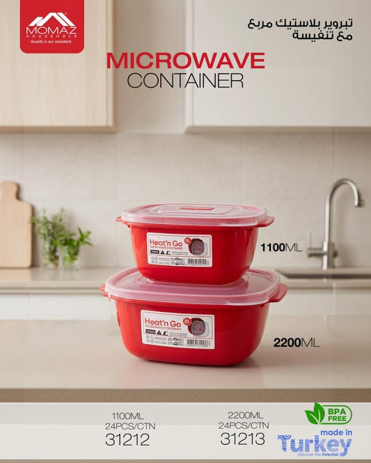 Momaz Heat’n Go Microwave Container – 1100ml / 2200ml