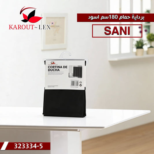 Karout Lex SANI Shower Curtain – Black