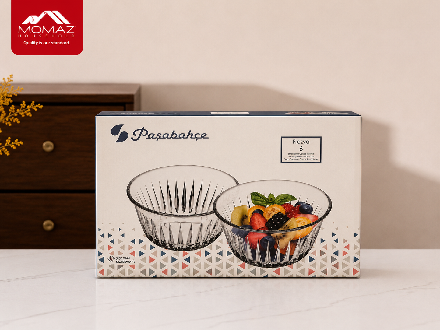 Momaz Pasabahce Frezya Glass Bowl Set