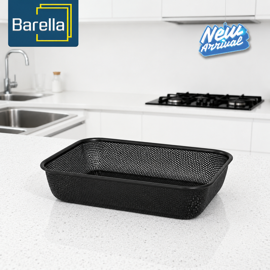 Barella Black Rectangular Strainer Series