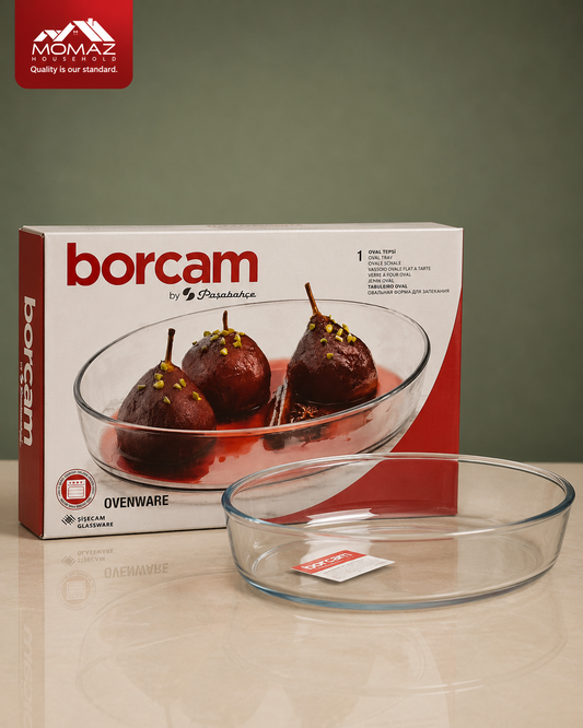 Momaz Borcam Oval Glass Baking Dish