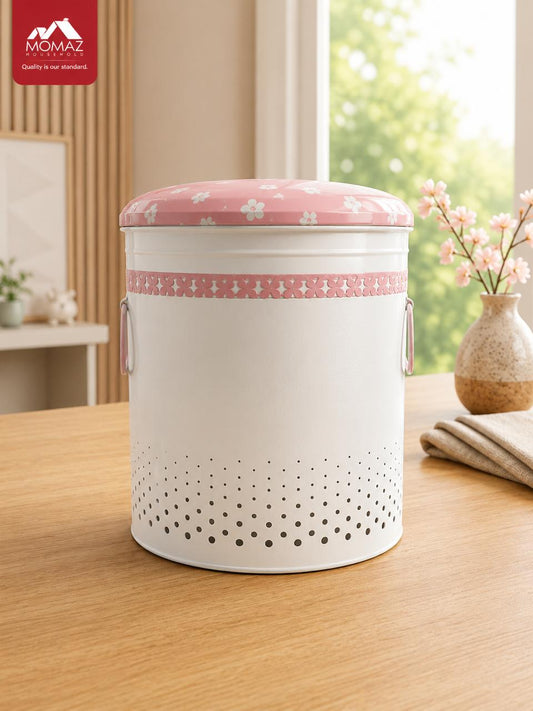 Momaz Multi-Purpose Storage Basket with Floral Seat