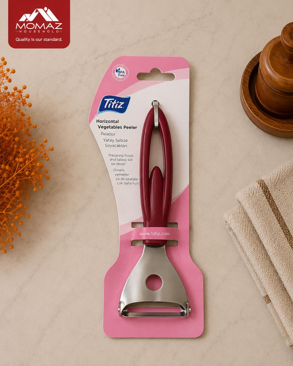 Momaz Horizontal Vegetable Peeler