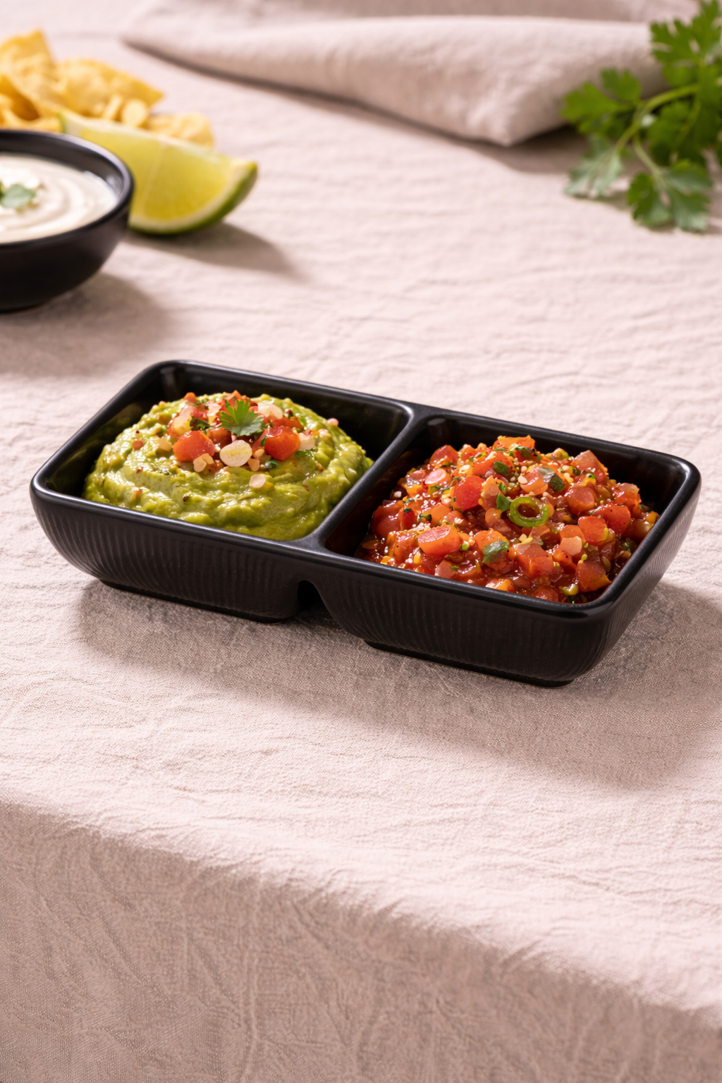 Momaz Aurora Matte Black Melamine Sauce Bowl