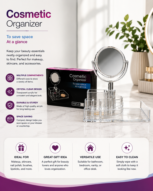 Momaz Cosmetic Organizer with Mirror