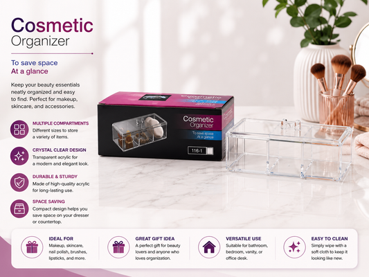 Momaz Cosmetic Organizer with Lid