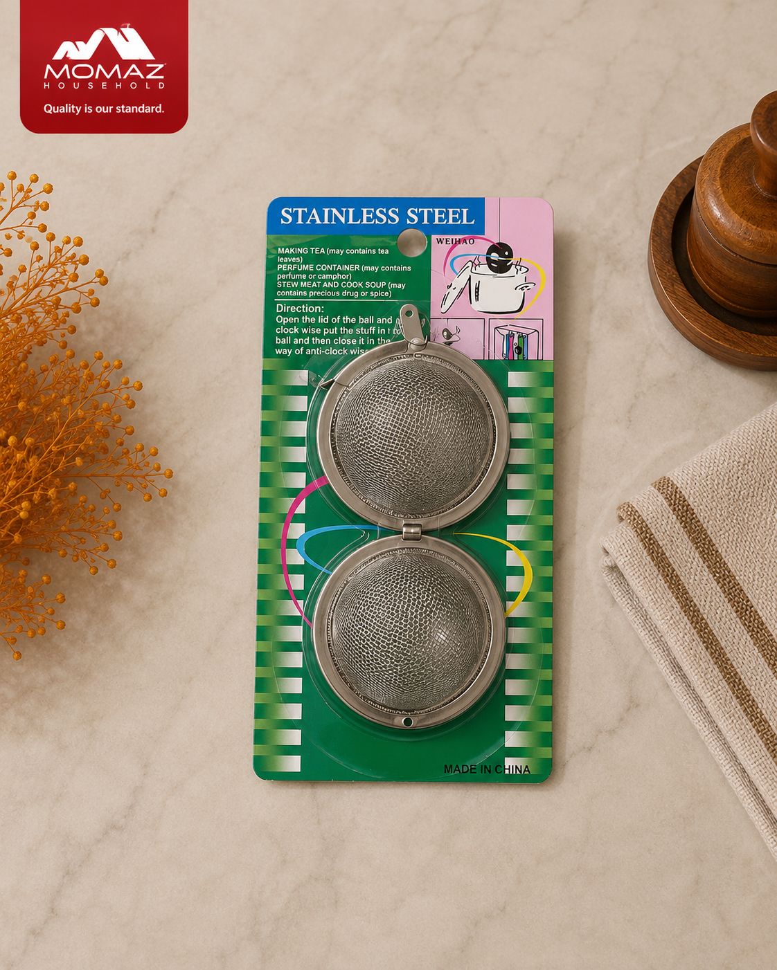 Momaz Stainless Steel Tea Infuser Ball Set