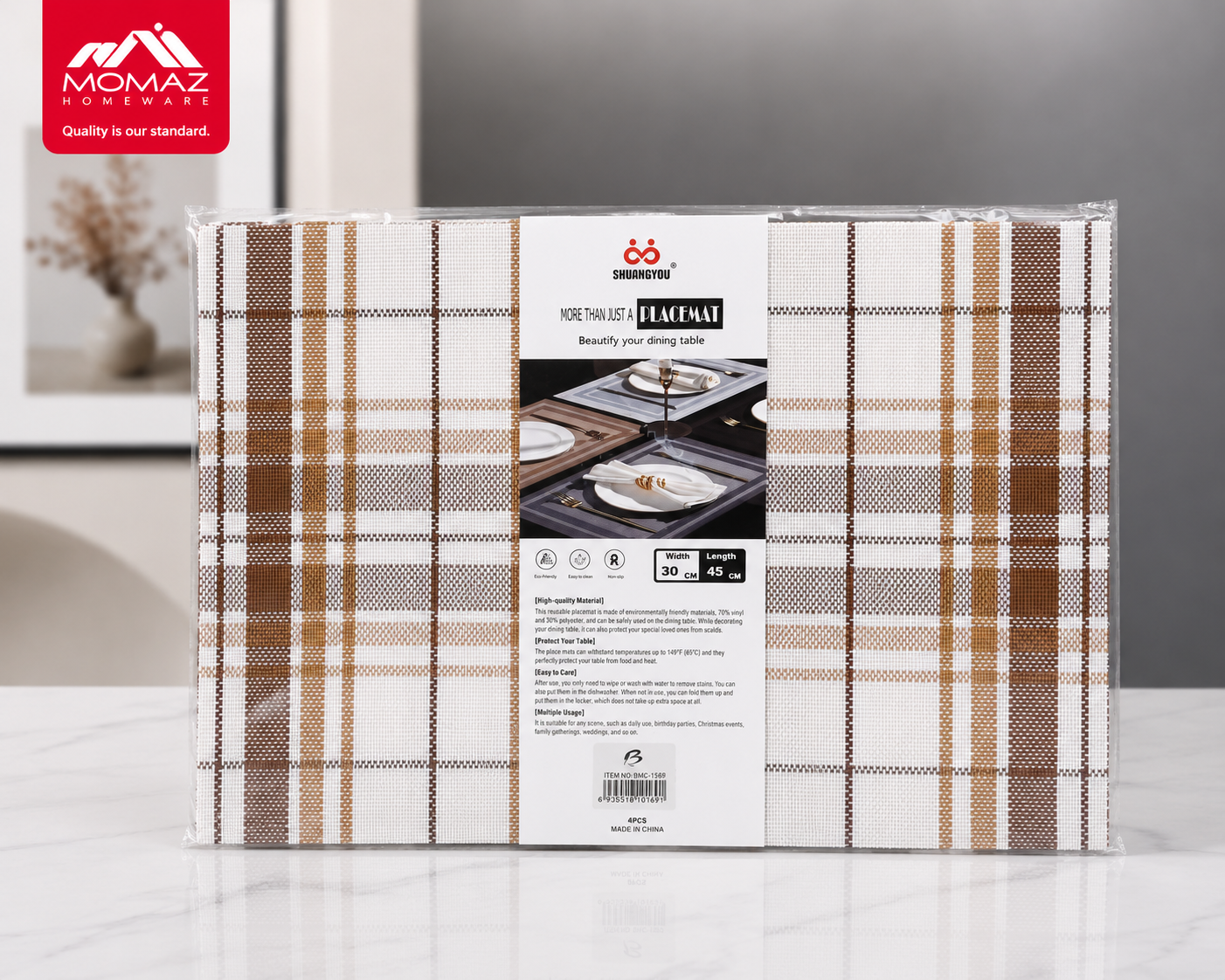 Momaz Premium Placemat Set – 6 Pieces