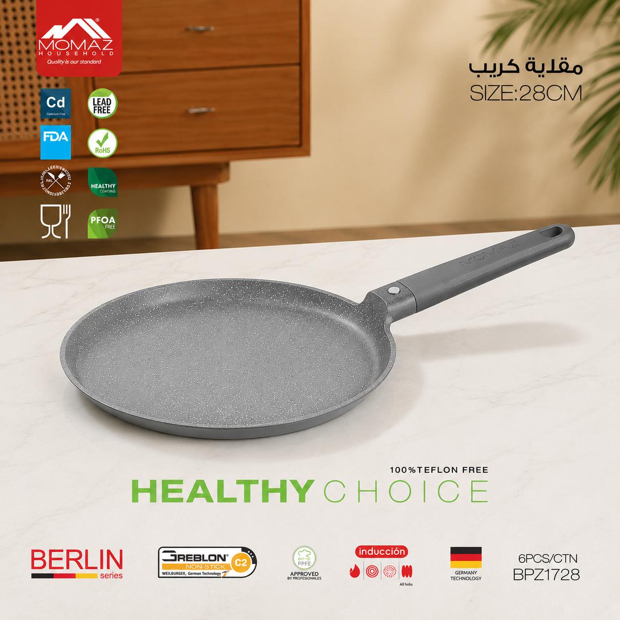 Momaz Berlin Non-Stick Crepe Pan – 28cm