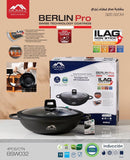 Momaz Berlin Pro Wok with Glass Lid – 32 cm