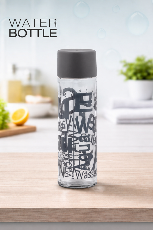 MOMAZ Glass Water Bottle – Red Edition