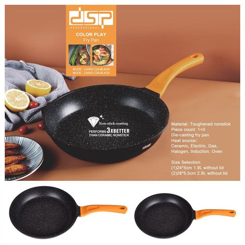 DSP Color Play Fry Pan – 24cm (Red & Yellow) – Model CA002-C24