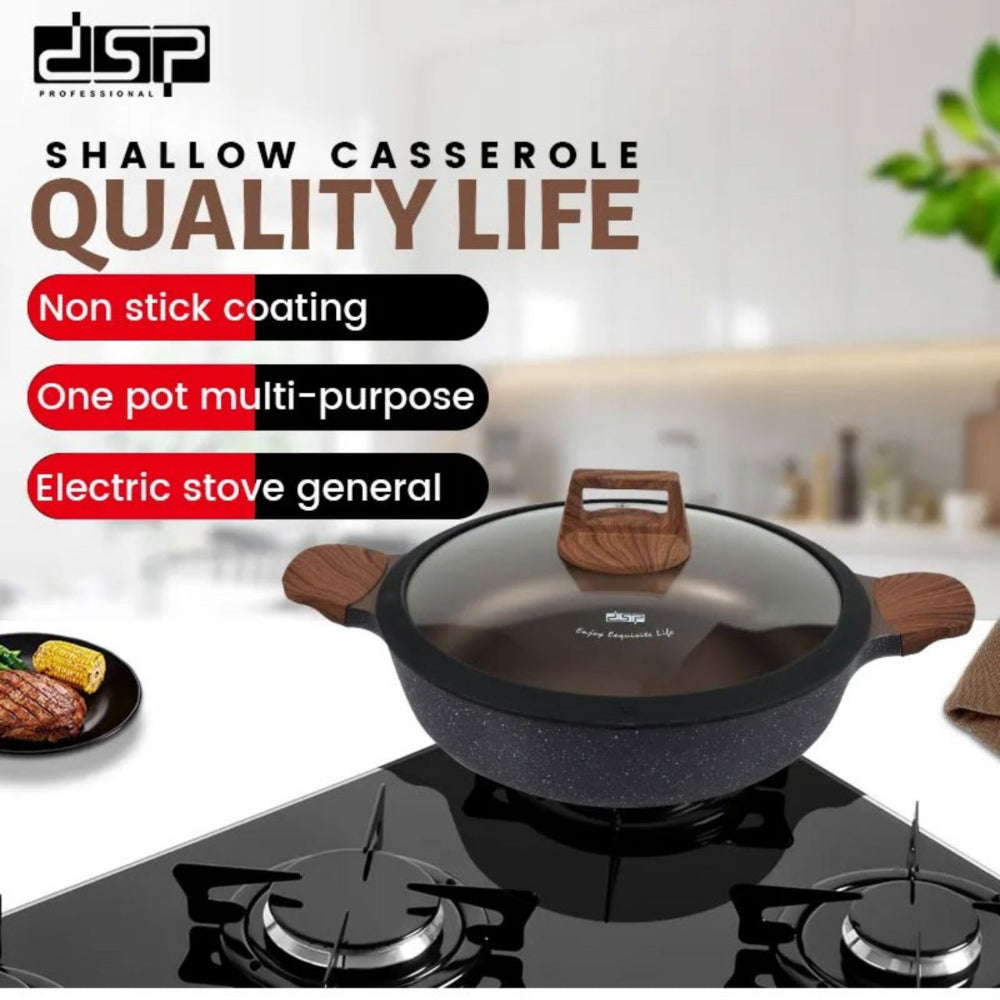 DSP Shallow Casserole – Non-Stick Multi-Purpose Pan (Model: CA004-BS24-BLACK)