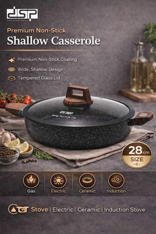 DSP Shallow Casserole – 28cm (Black)