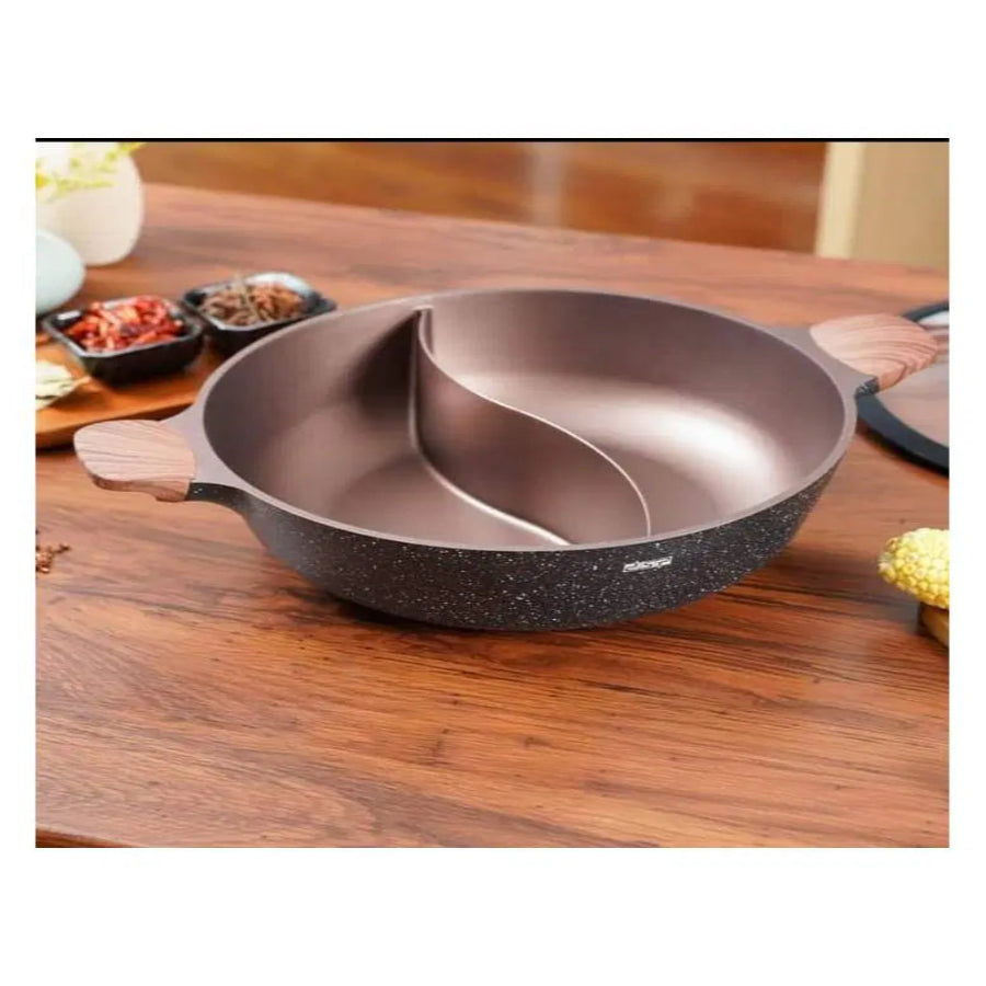 DSP Double-Flavor Pot – Non-Stick Hot Pot with Divider (32cm)