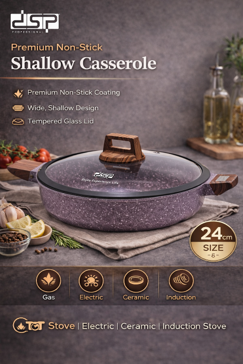 DSP Shallow Casserole – 24cm (Purple)