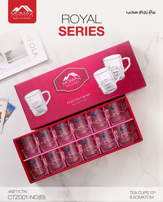 Momaz Royal Series Tea Cups – 12PCS (CTZ001-NO(B))