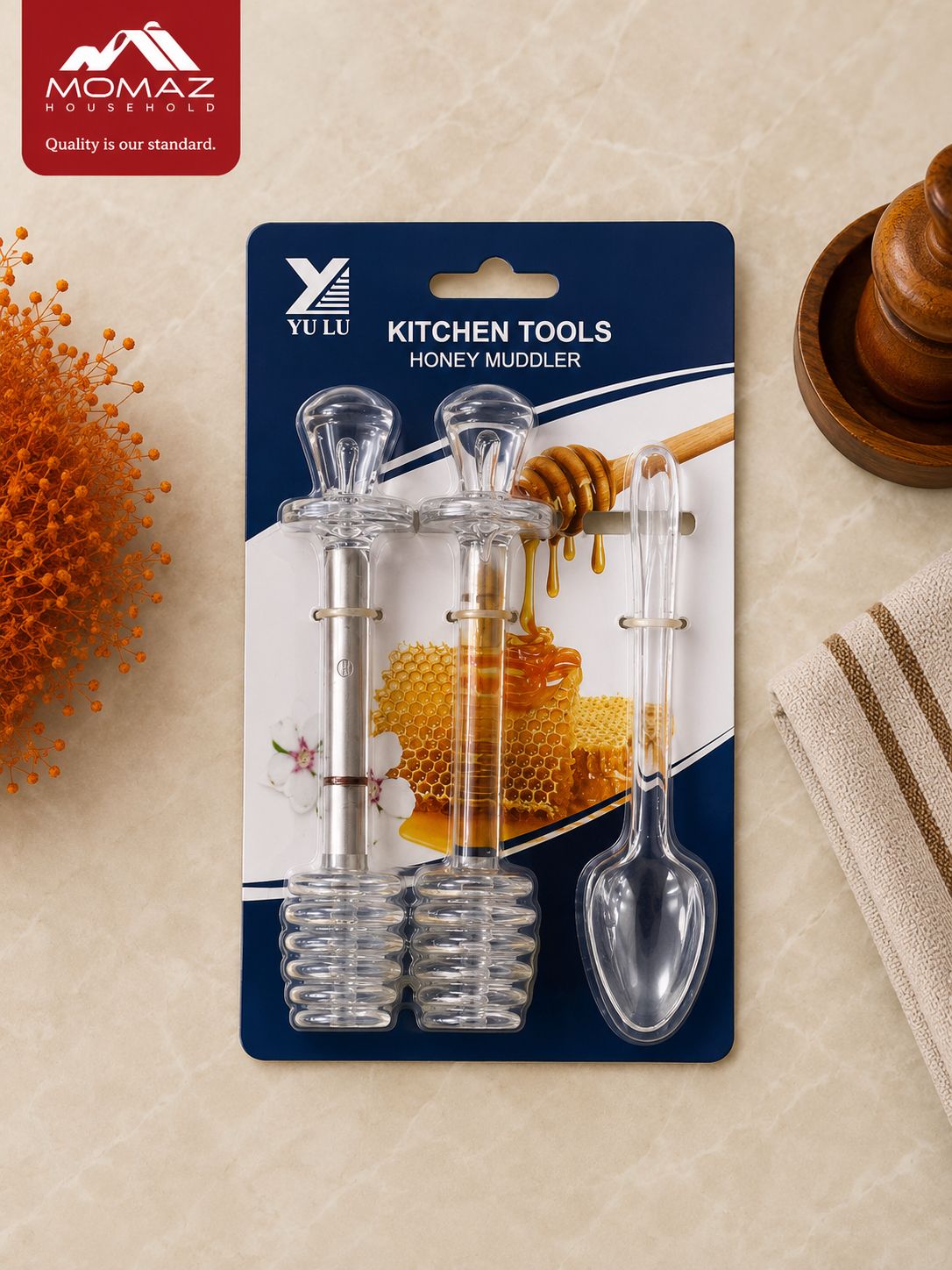 Momaz Honey Dipper & Spoon Set