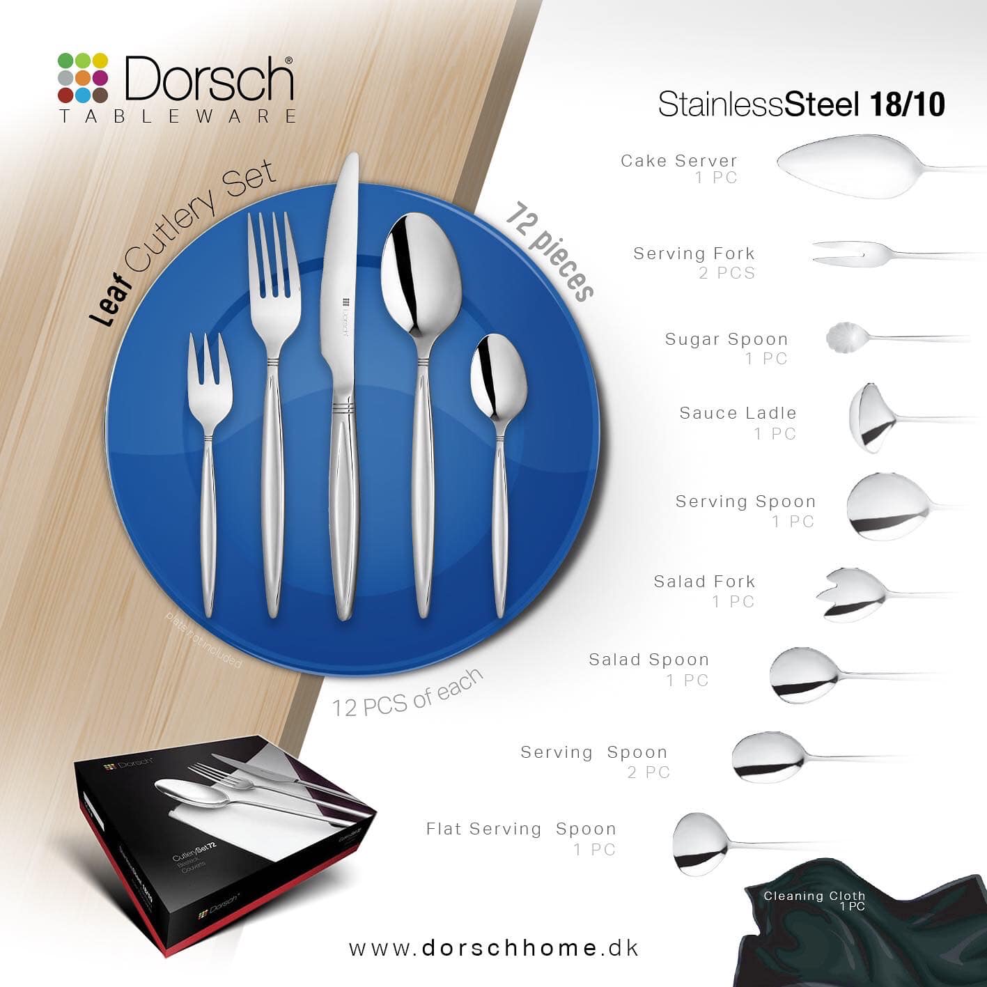 Dorsch Tableware Set – 72 Pcs