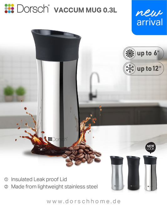 Dorsch Travel Mug 300ml – Double Wall Stainless Steel