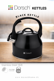 Dorsch Kettle – Black | Stainless Steel 18/8 (2.5L)