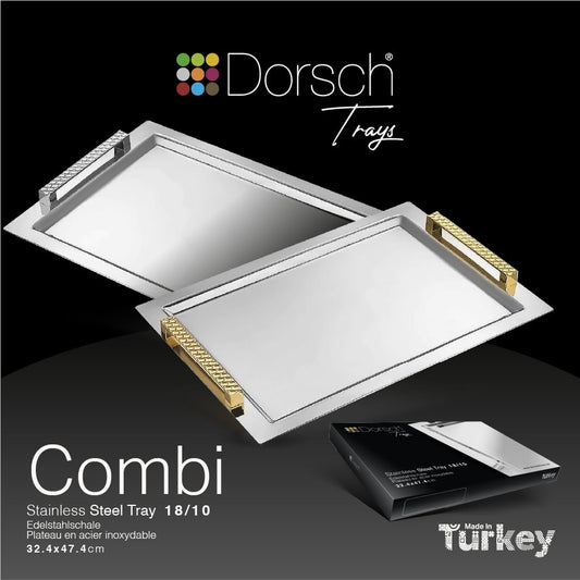 Dorsch Tray – Stainless Steel 18/10 Size: 32.4 × 47.4 cm