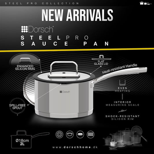 Dorsch Steel Pro Sauce Pan – Premium Stainless Steel