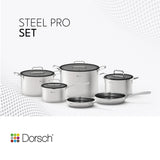 Dorsch Steel Pro 5-pcs Set Premium Stainless Steel Collection