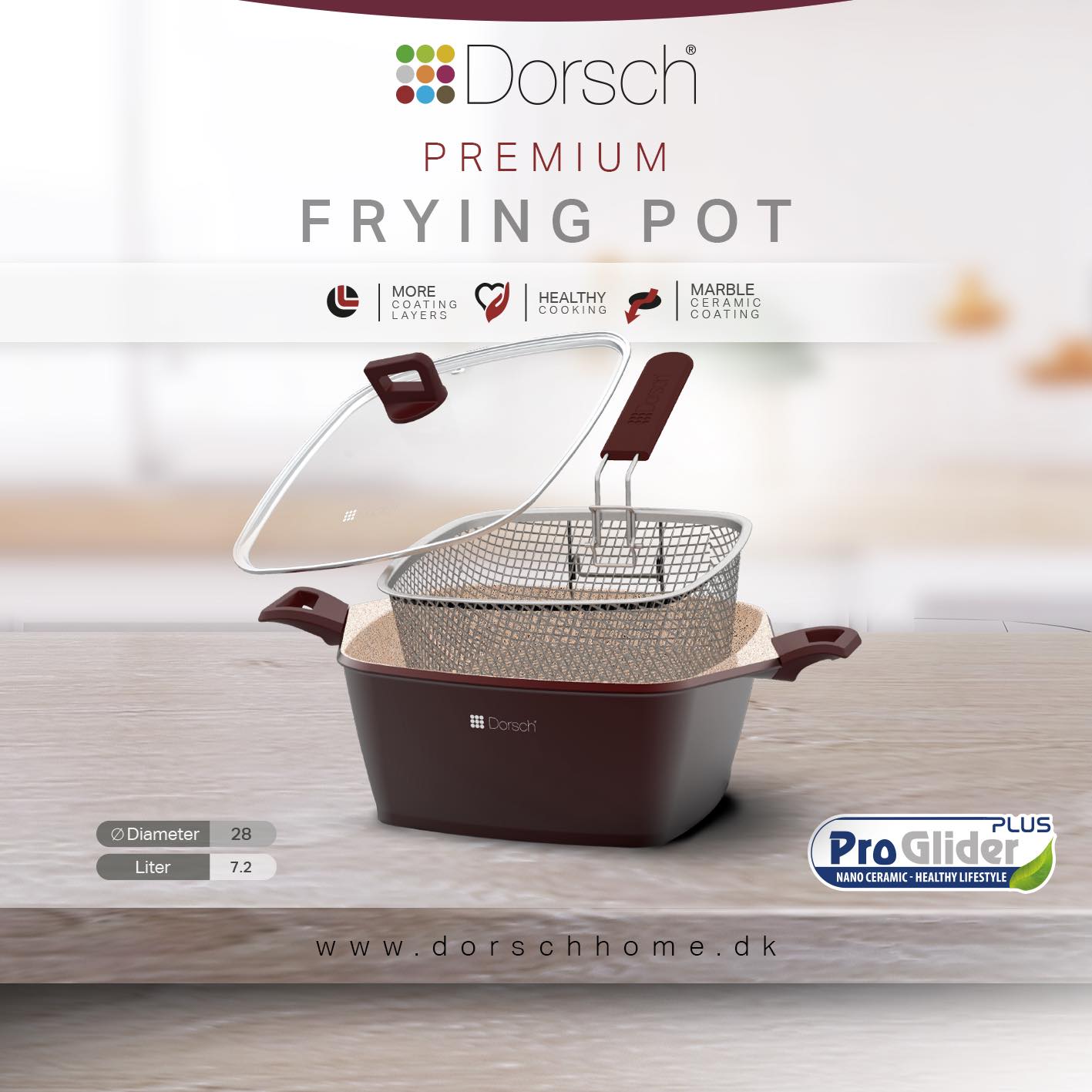 Dorsch Premium Frying Pot – 28 cm | 7.2 L