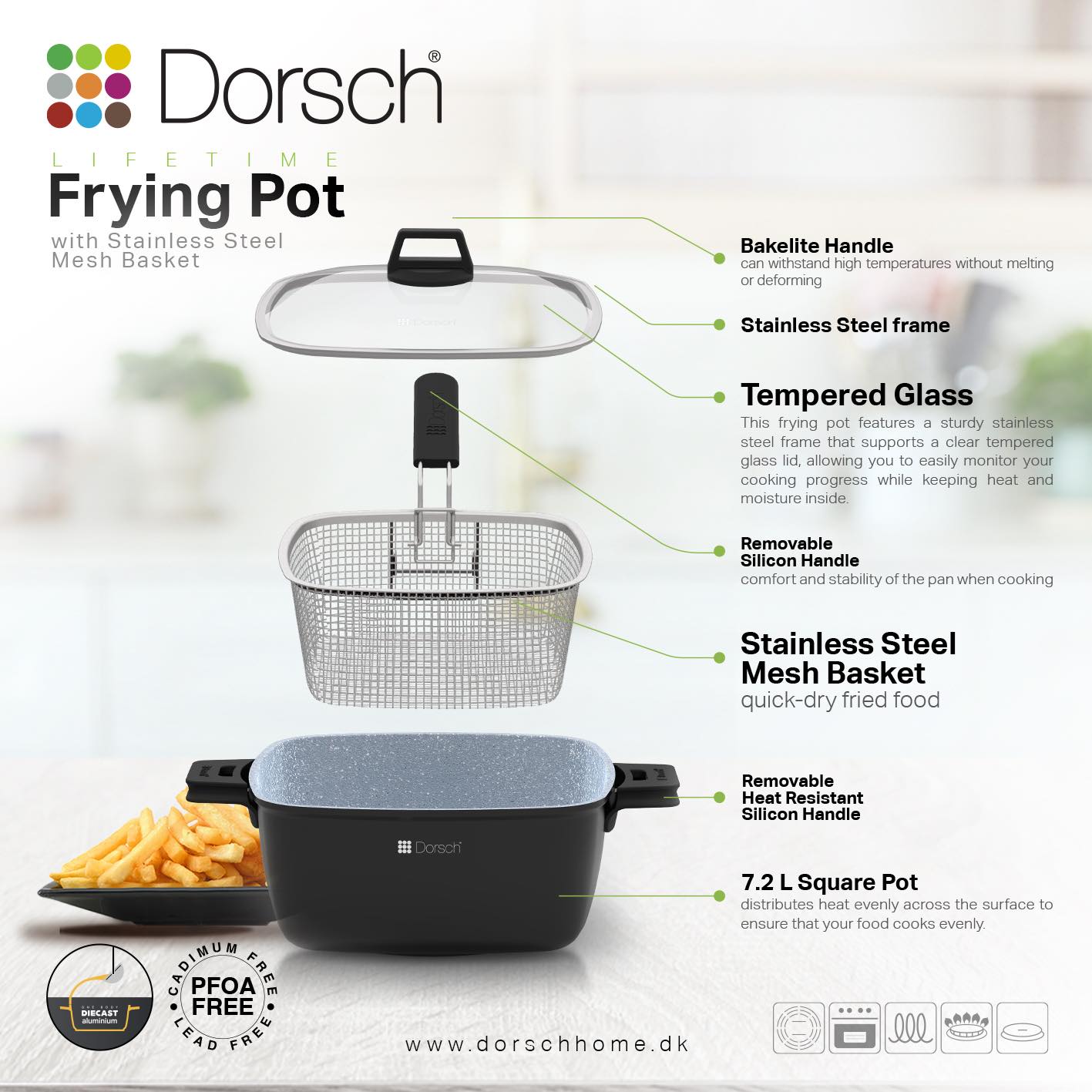 Dorsch Ceramic Frying Pot – Lifetime Series 28 cm | 7.2 Liters