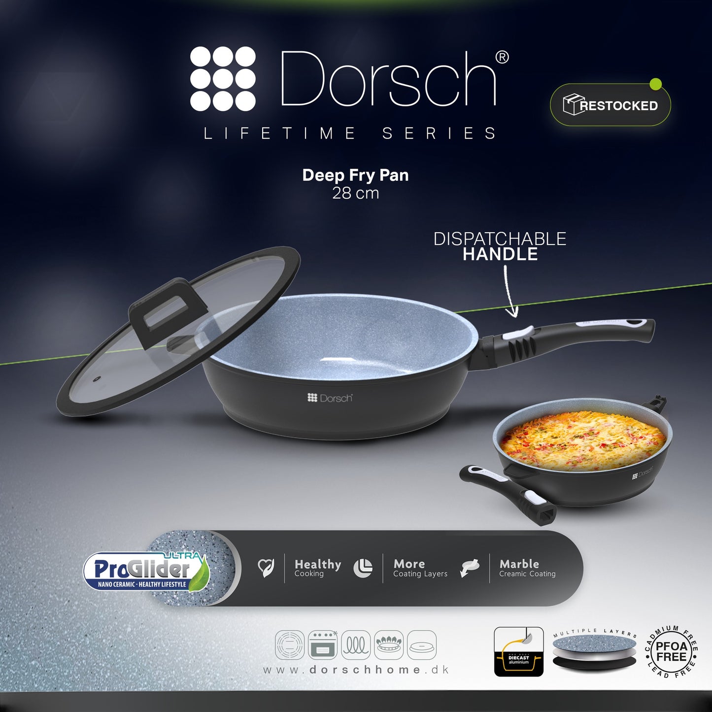 Dorsch Lifetime Deep Fry Pan – 28 cm | 3L