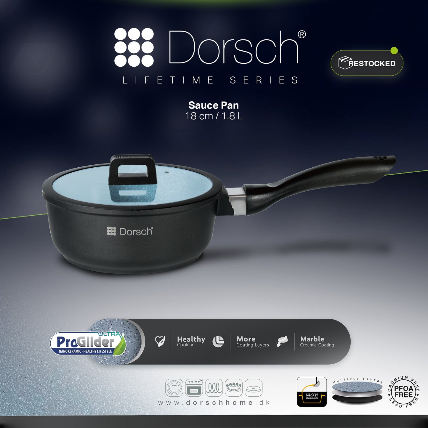 Dorsch Premium Sauce Pan – 18 cm | 1.8 L