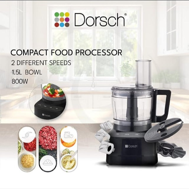 Dorsch Compact Food Processor – 800W