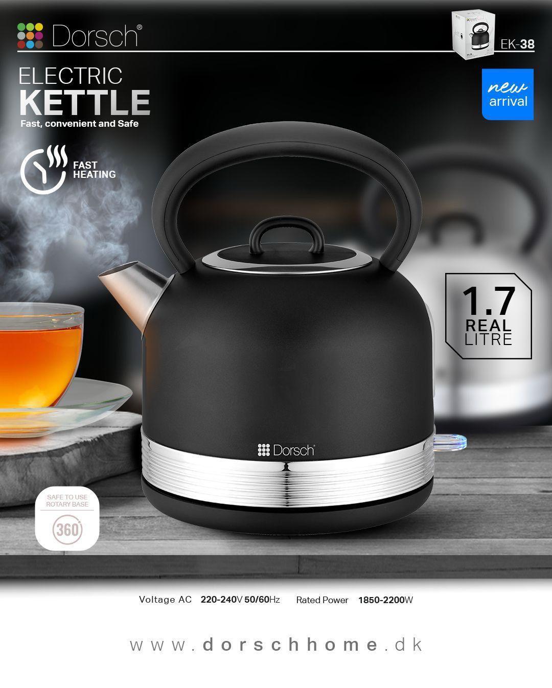 Dorsch Electric Kettle 1.7L-1850–2200W