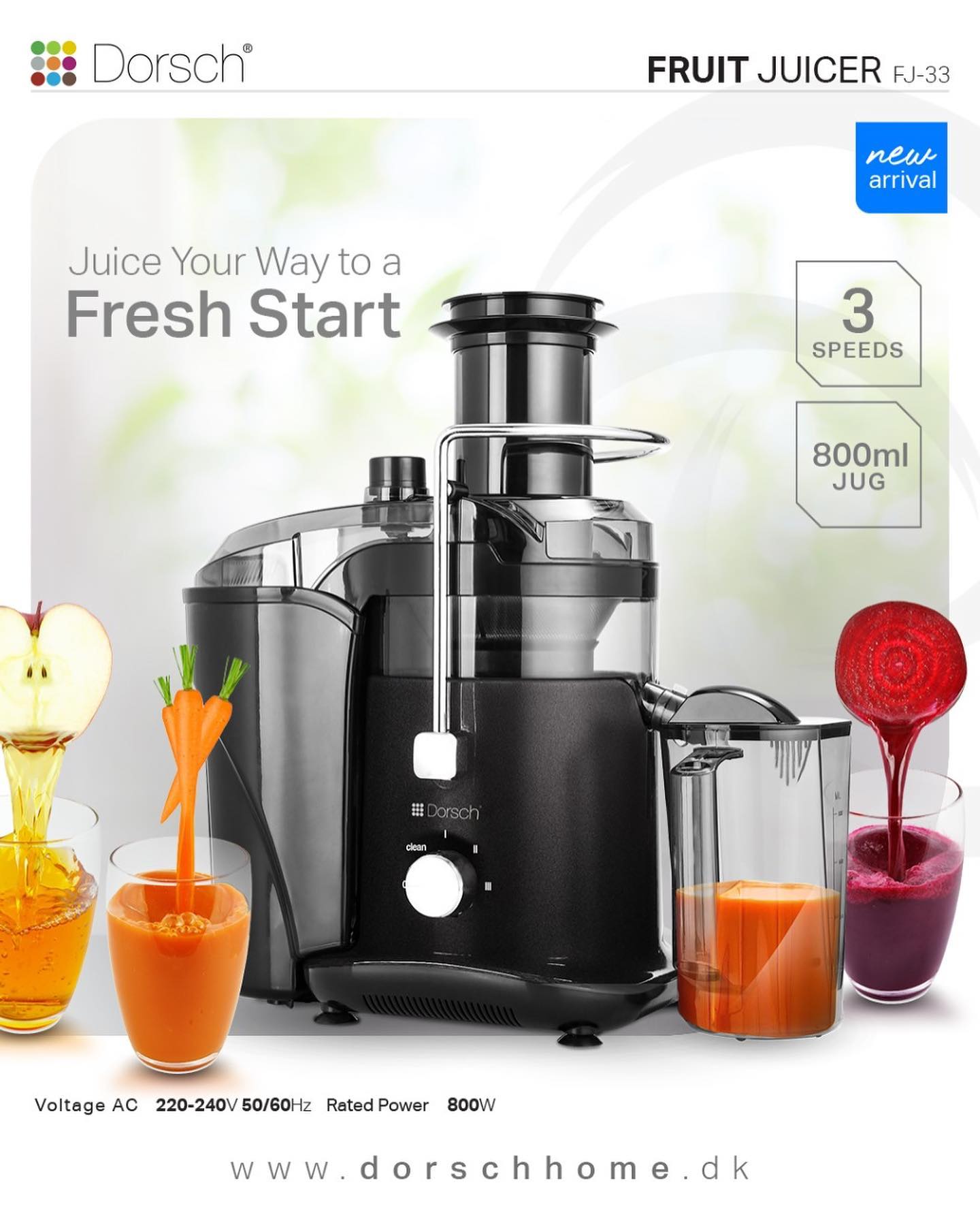 Dorsch Fruit Juicer – 800W