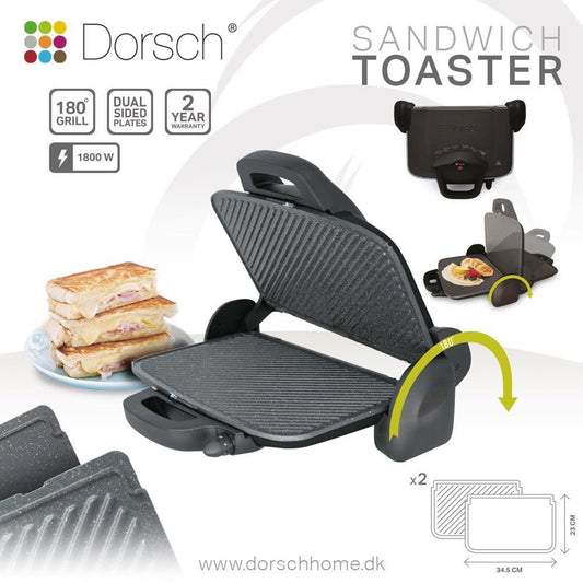 Dorsch Sandwich toaster  1800 Watt- Dual Side Plates