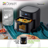Dorsch Windowed Air Fryer – 1800W | 8L | 6 Programs