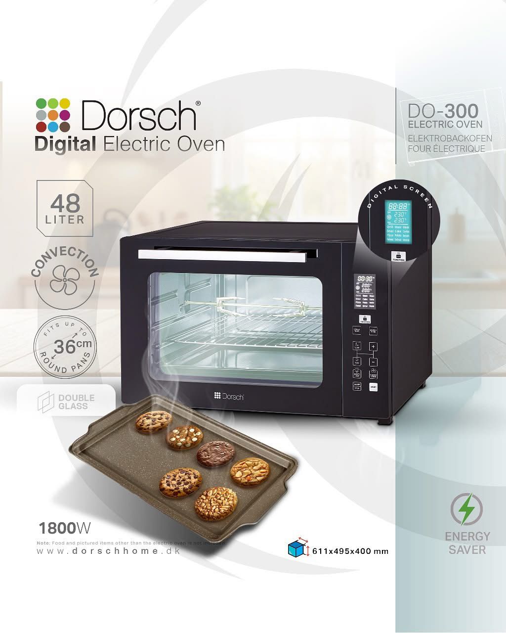 Dorsch Digital Electric Oven – 48L | 1800W