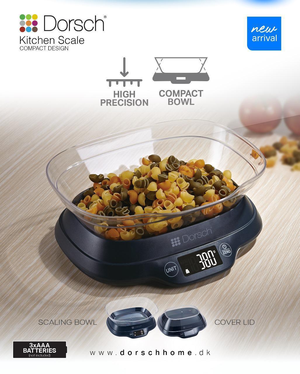 Dorsch Kitchen Scale – Compact Design with Bowl