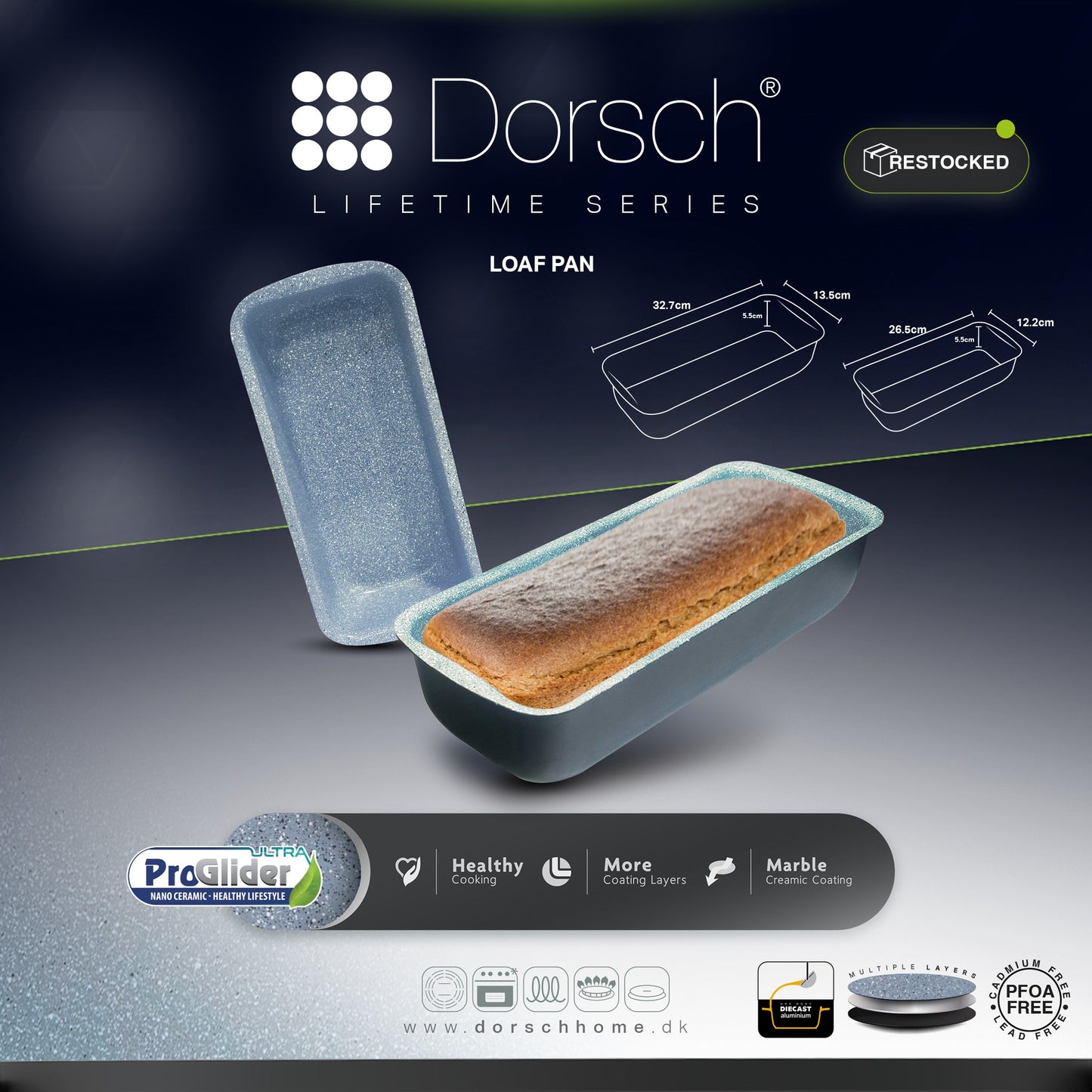Dorsch Lifetime Series – Loaf Pan 26cm - 33 cm