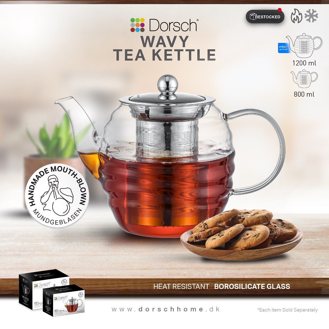 Dorsch Wavy Glass Kettle