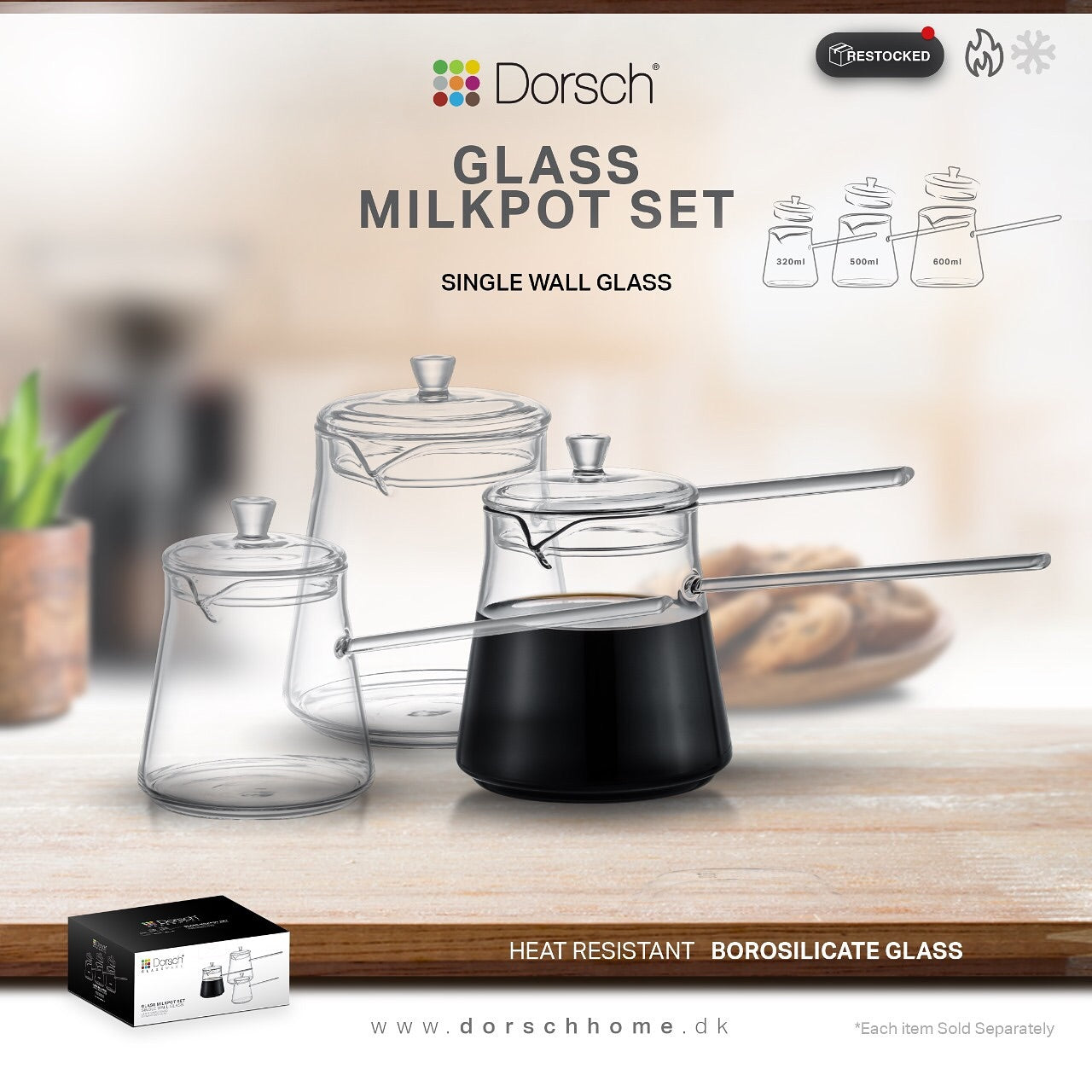Dorsch Glass Milkpot Set