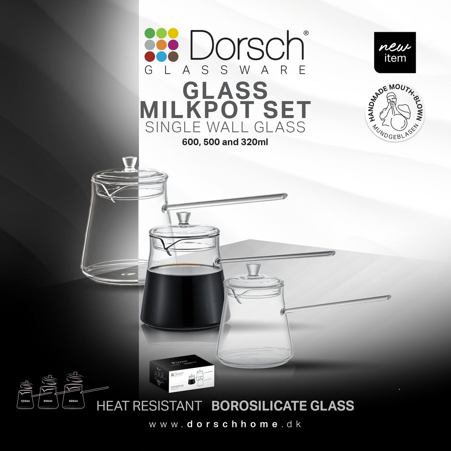 Dorsch Glass Milkpot Set
