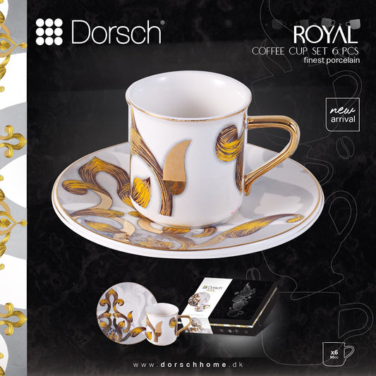 Dorsch Coffee Cup Set of 6 | 6 Matching Saucers
