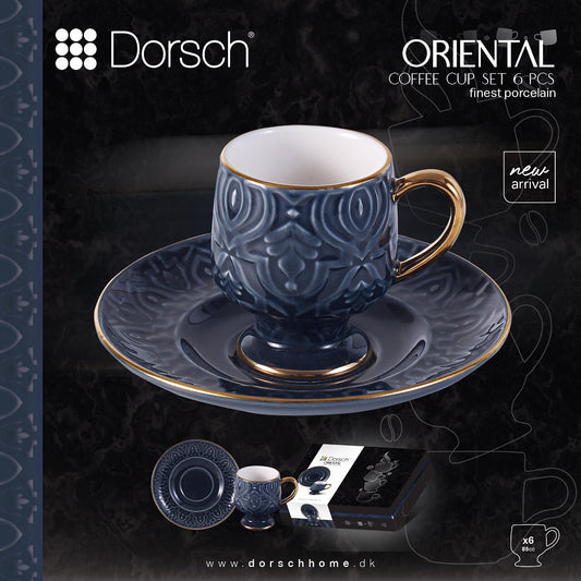 Dorsch Coffee Cup Set of 6 | 6 Matching Saucers