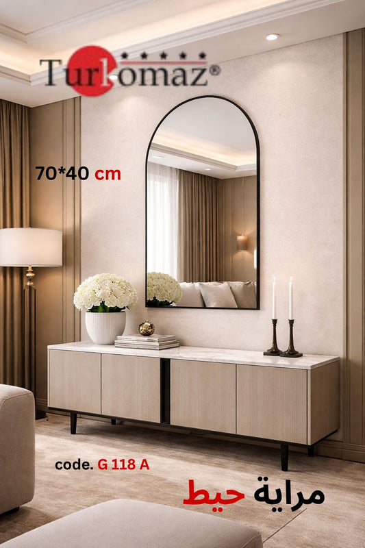 Turkomaz Wall Mirror – Modern Arch Design (70×40 cm) – Code G118 A