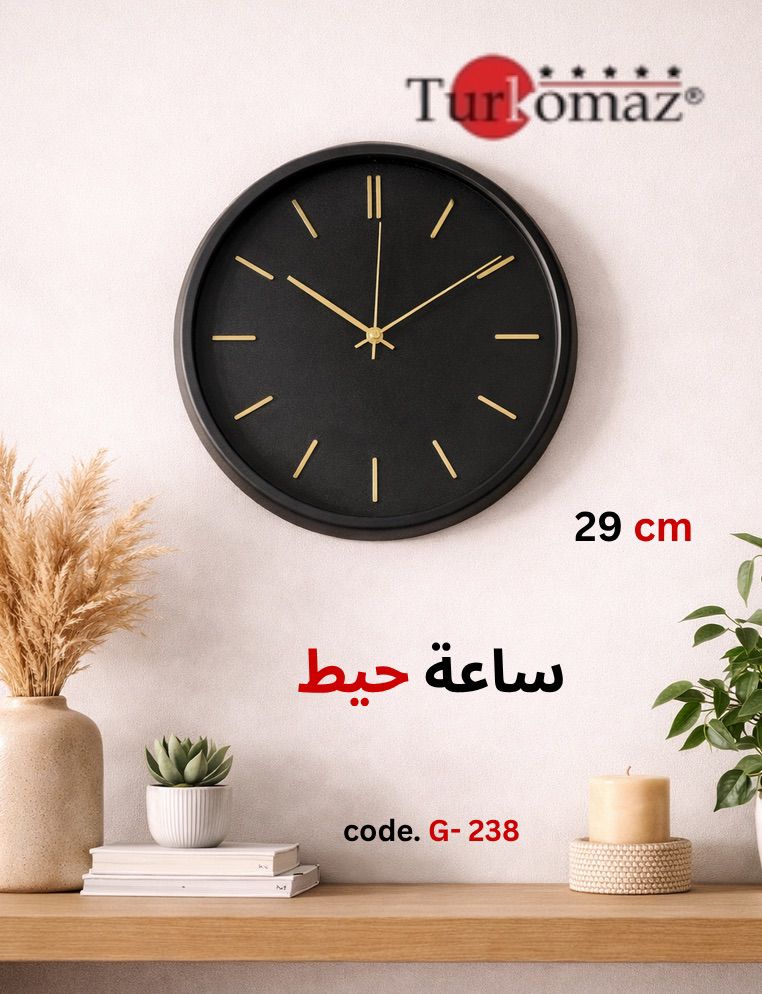 Turkomaz Wall Clock – 29 cm Minimal Design (G-238)