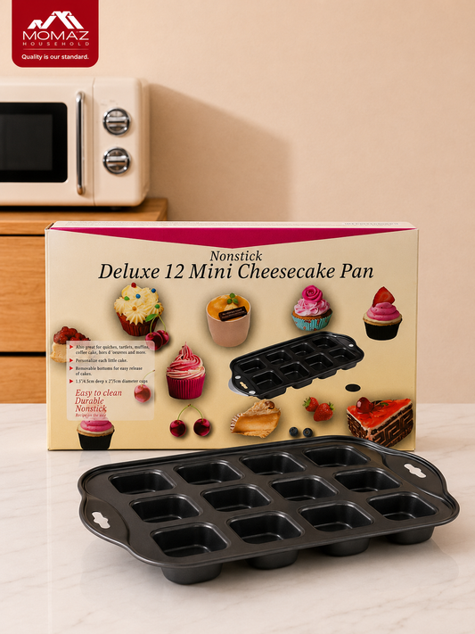 Momaz Nonstick Deluxe 12 Cup Brownie &Mini Cake Pan