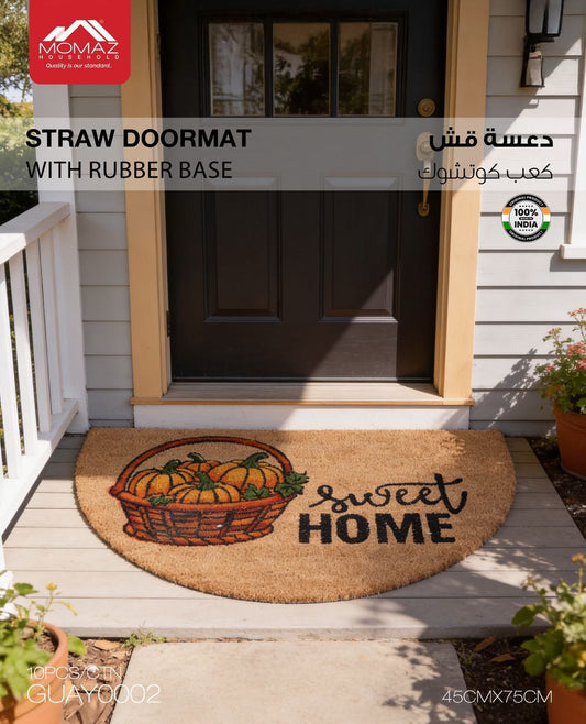 Momaz Straw Doormat with Rubber Base – Sweet Home Design